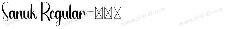 Sanuk Regular字体转换